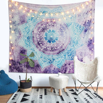 Olivenorma Mandala Purple Blue Wandbehang Dekor Tapisserie