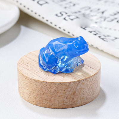 Olivenorma Serene Spirit Edelstein-Frosch-Edelstein-Dekoration - Blauer Opalit - Mit Karte - image 29