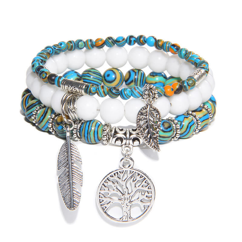 Olivenorma "Nature's Healing Moments" Lebensbaum 3-teiliges Armband-Set 