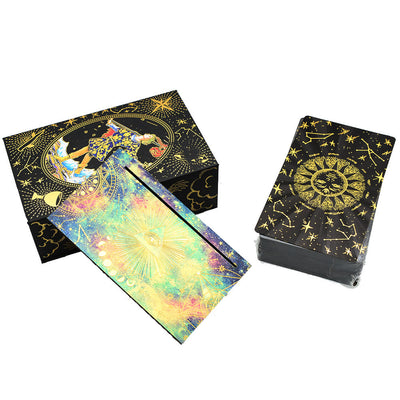 Olivenorma Schwarze Gold Waite Folie Goldene Tarot Deck Karten