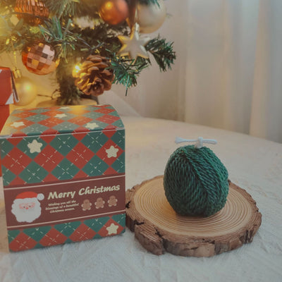 Olivenorma Gravierte Handschuhe Garnknäuel Weihnachtssocke Kerze 