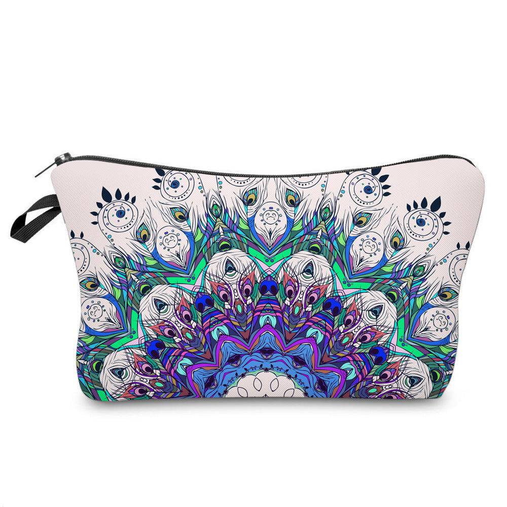 Olivenorma Mandala Muster Reise-Make-up Kosmetiktasche