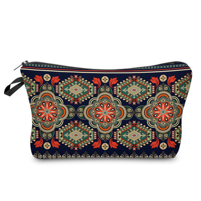 Olivenorma Mandala Muster Reise-Make-up Kosmetiktasche