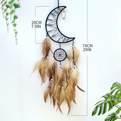 Olivenorma Stars Moon Sun Indian Feather Dream Catcher