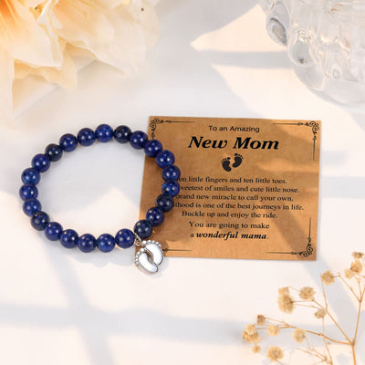 Olivenorma Neue Mama Geschenke Naturstein Perlenarmband 