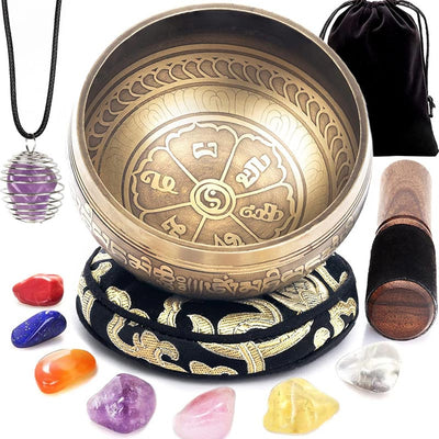 Chakra-Yoga-Heilung Naturkristall-Set 