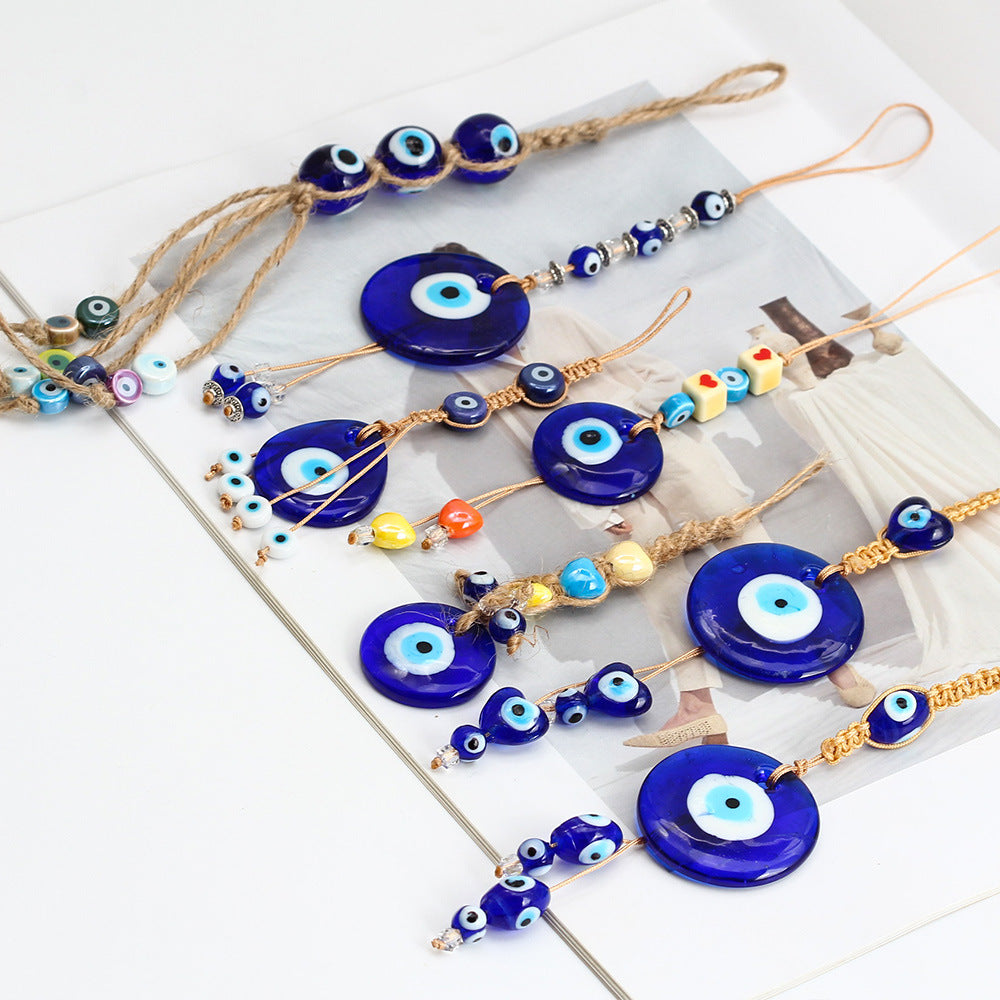 Olivenorma Blauer Glas-Evil Eye Autohänger Ornament