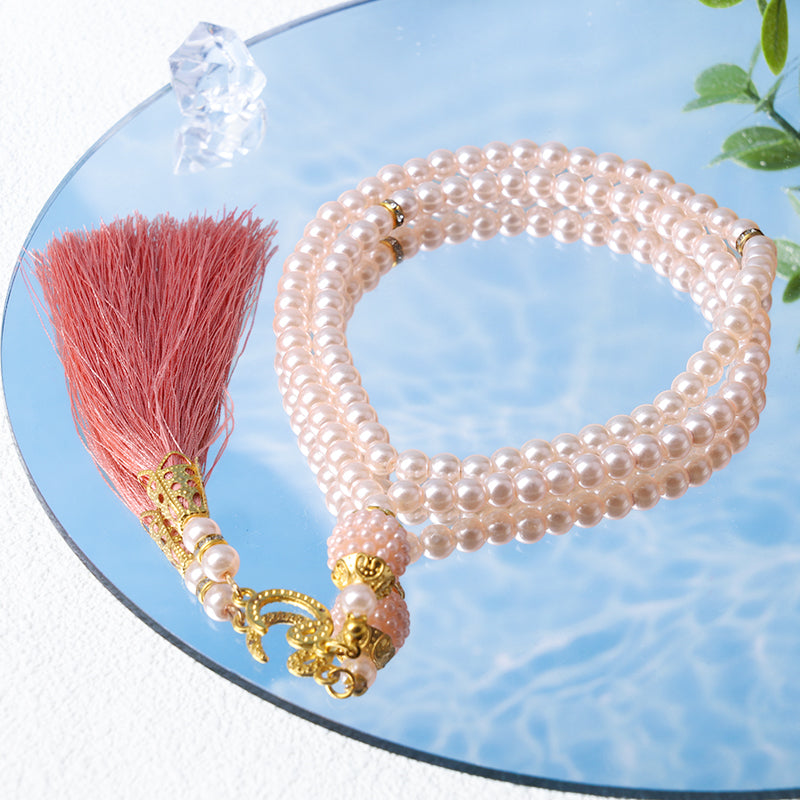 Olivenorma 6mm 99 Acrylperlen Tasbih Rosenkranz Armband