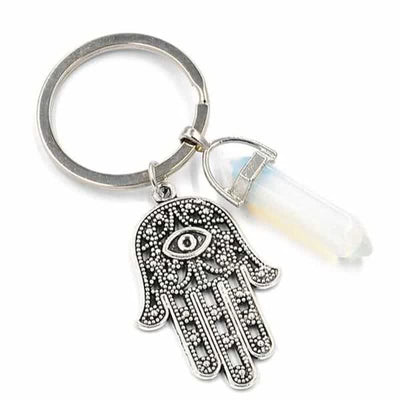 Olivenorma Inspirierender Hamsa Hand Cristall Schlüsselanhänger