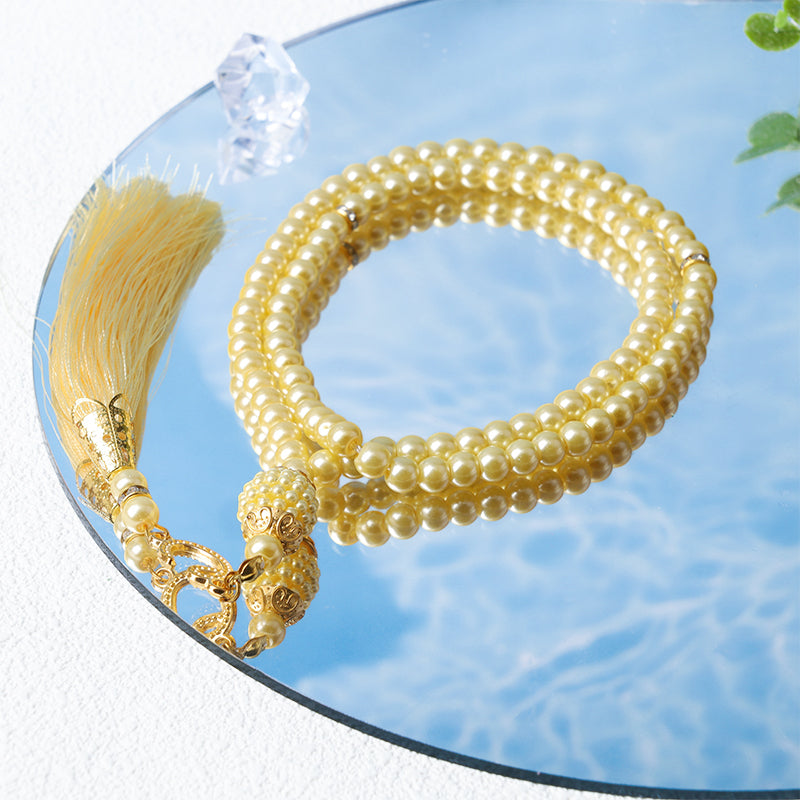 Olivenorma 6mm 99 Acrylperlen Tasbih Rosenkranz Armband