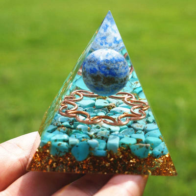 Lapis Lazuli Türkis Orgonpyramide