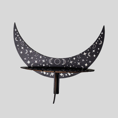 Olivenorma Crescent Wooden Witch Crystalregal - image 2