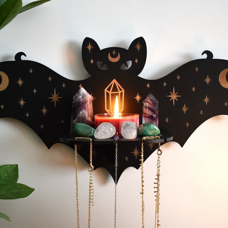 Olivenorma Celestial Bat Altar Kristallregal