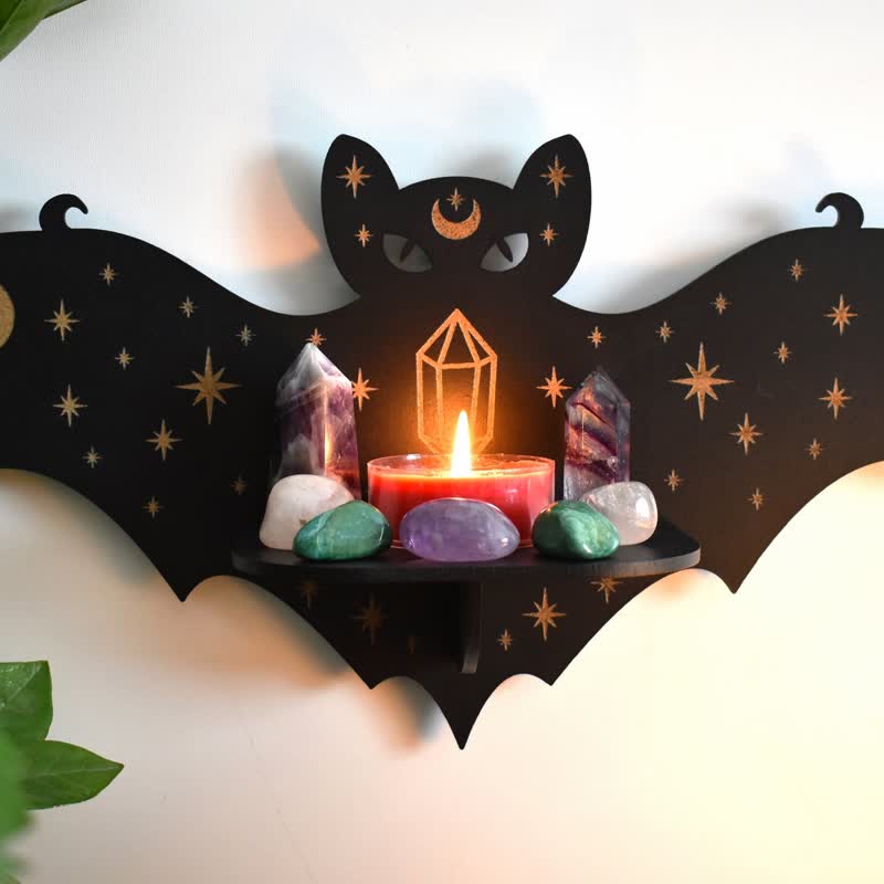 Olivenorma Celestial Bat Altar Kristallregal