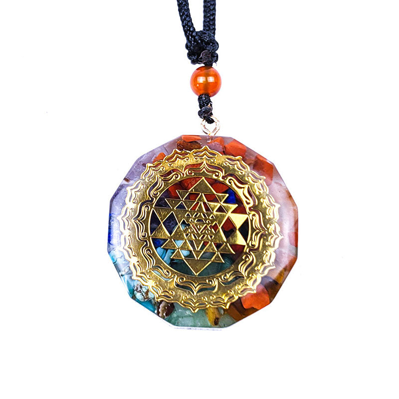 Olivenorma Chakra Healing Orgone Halsketten 