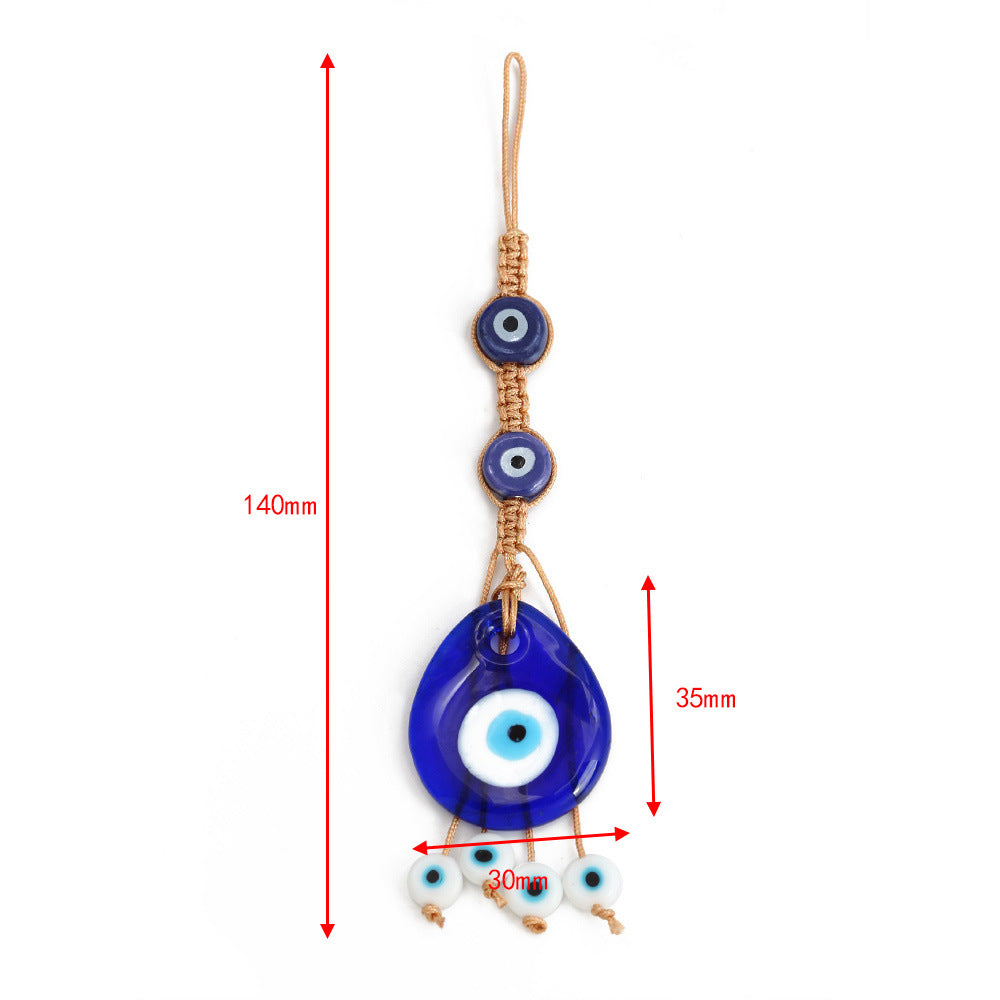 Olivenorma Blauer Glas-Evil Eye Autohänger Ornament