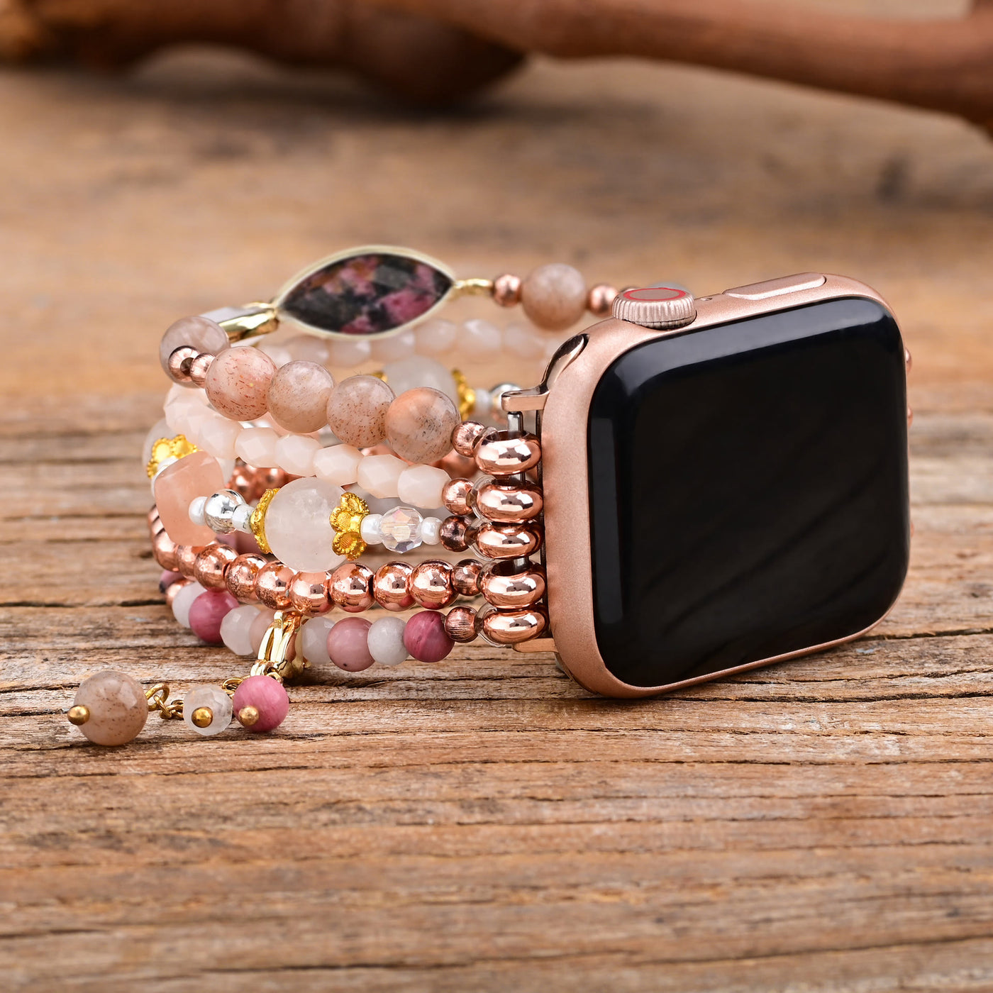 Olivenorma Pink Opal Apple Watch Armband