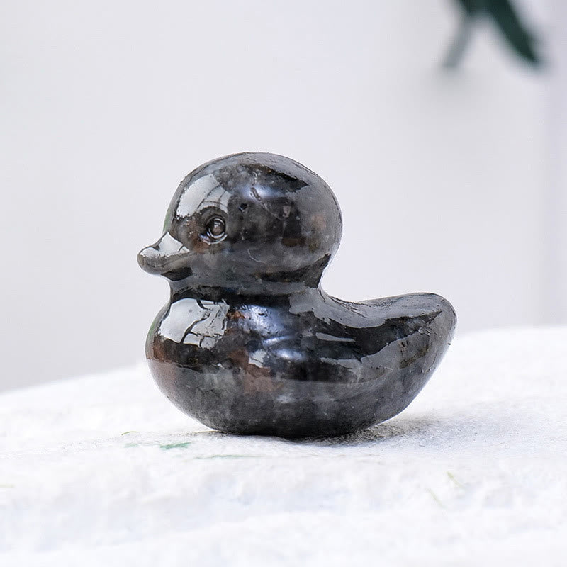 Olivenorma 1,2 Zoll Quarzkristall-Entenschnitzerei Edelsteindekoration - Yooperlit - image 8