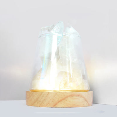 Vier Jahreszeiten - Ätherisches Öl Diffusor Kristall Aromatherapie Lampe - Klarer Kristall - Minze - image 8