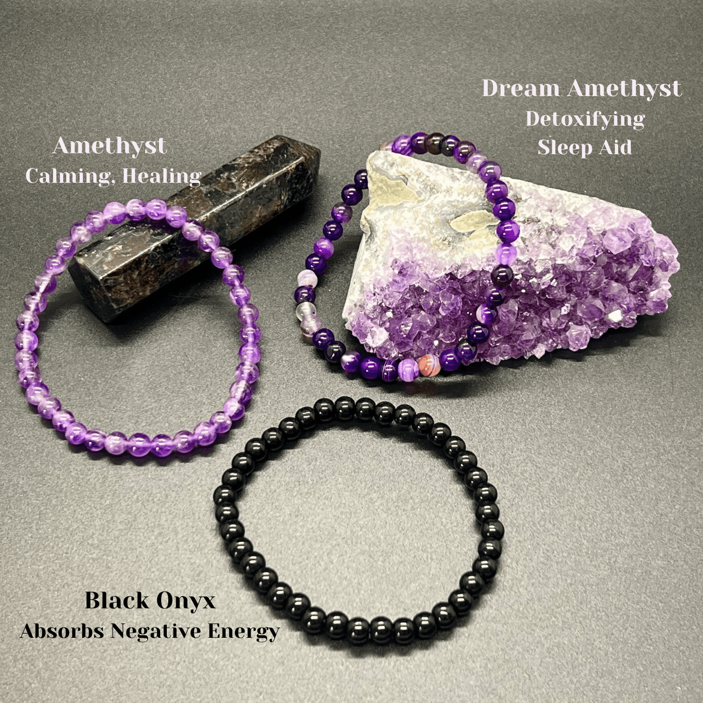 Olivenorma Schutz vor negativen Energien Amethyst Armband