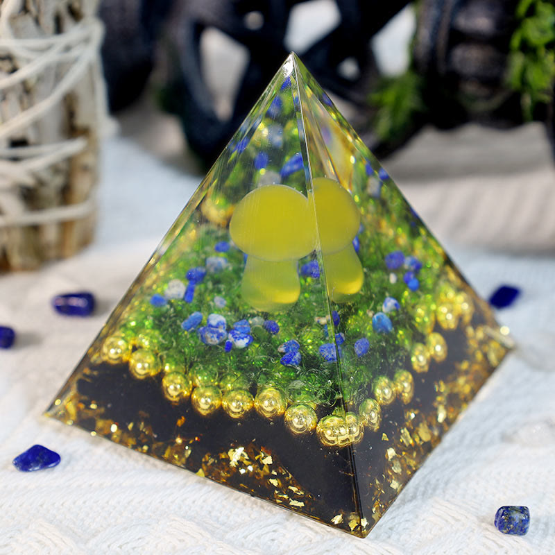 Peridot Lapislazuli Pilz Orgon Pyramide