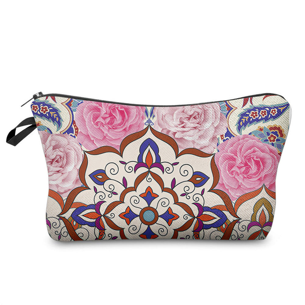 Olivenorma Mandala Muster Reise-Make-up Kosmetiktasche