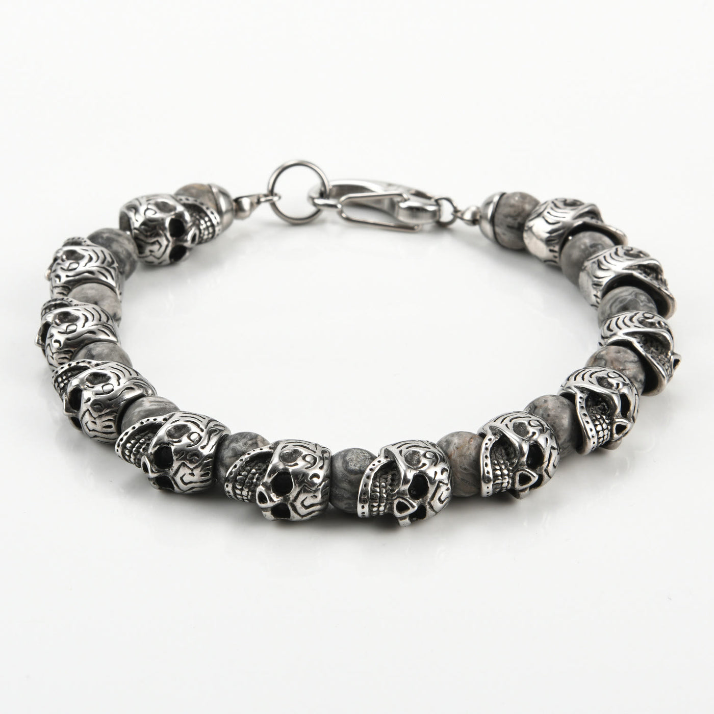 Olivenorma Armband aus natürlichem Tigerauge, handgefertigt, Edelstahl