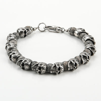 Olivenorma Armband aus natürlichem Tigerauge, handgefertigt, Edelstahl