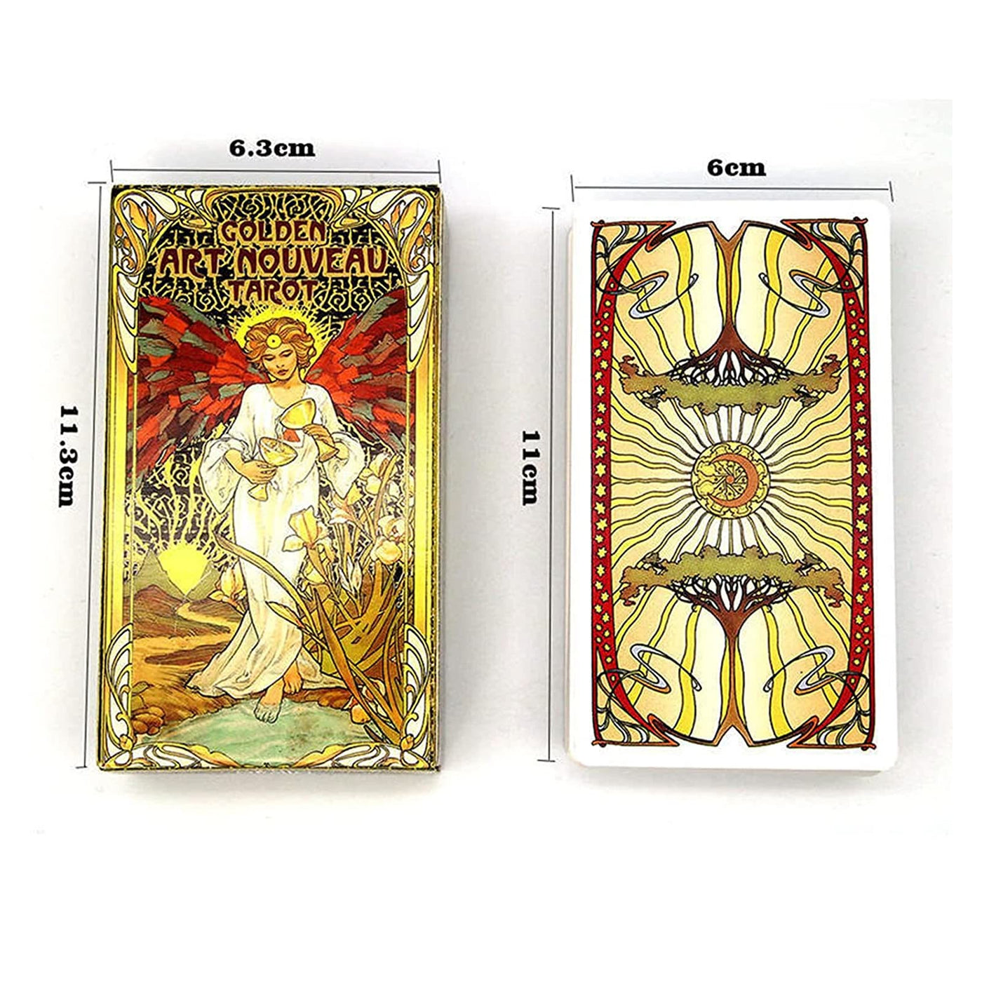 Olivenorma Goldenes Jugendstil Tarot Deck Karten