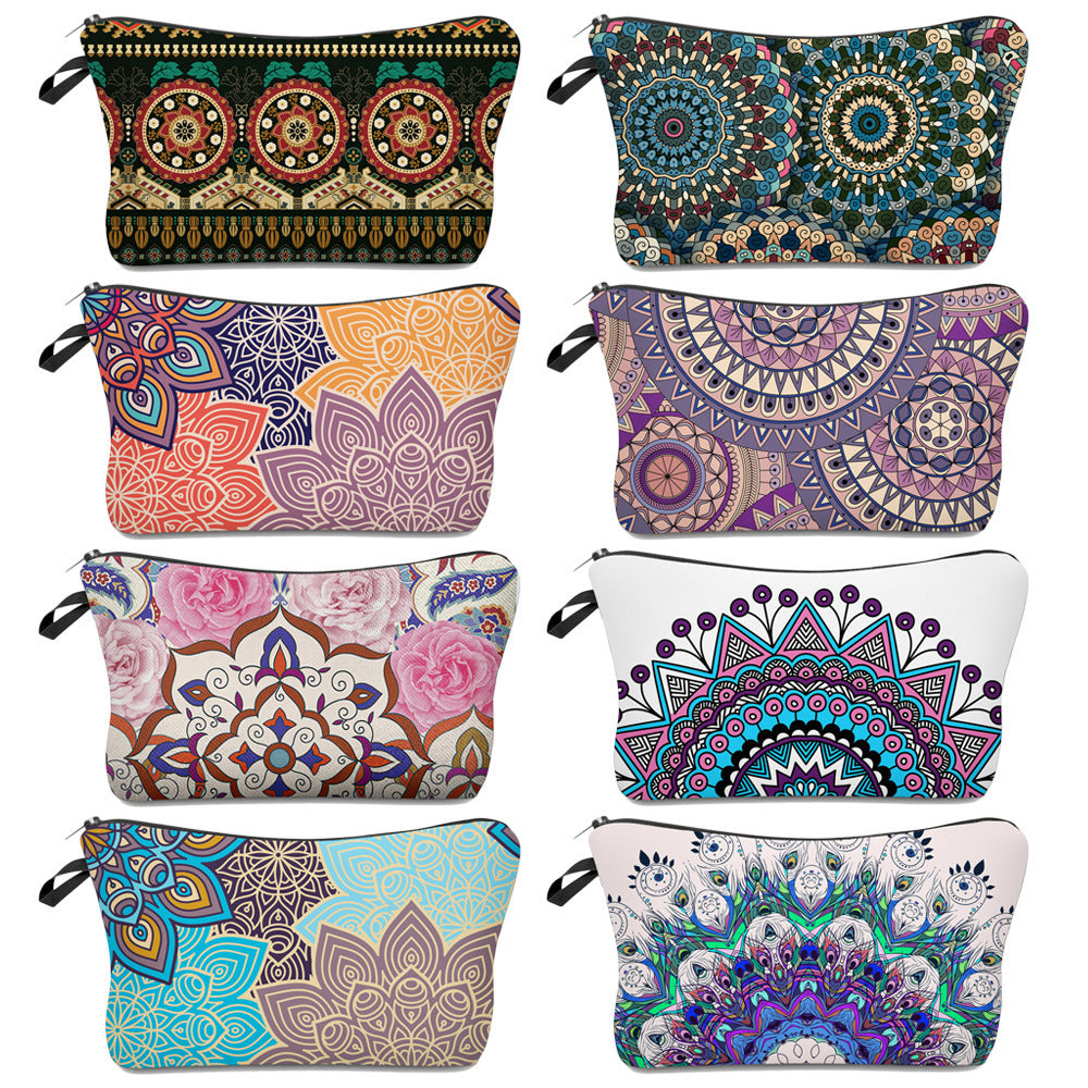 Olivenorma Mandala Muster Reise-Make-up Kosmetiktasche