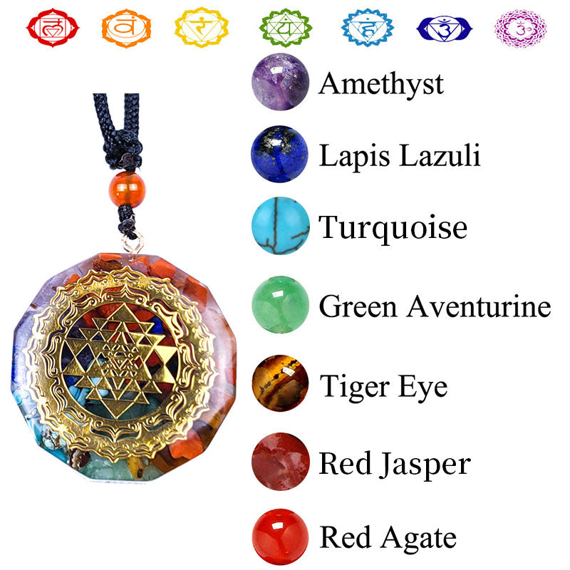 Olivenorma Chakra Healing Orgone Halsketten 