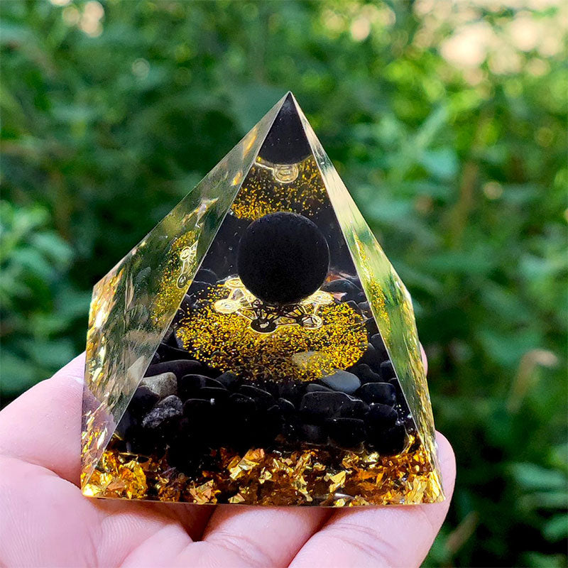 Olivenorma Obsidian Orgon-Pyramide