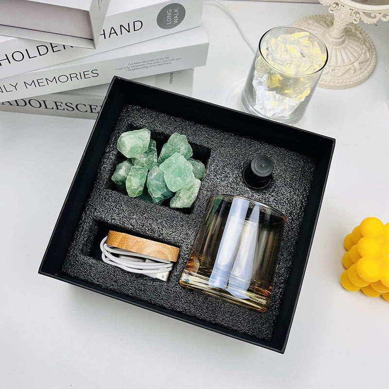 Olivenorma Flammenloser Diffusor Geschenkbox Kristall Aromatherapie Lampe 