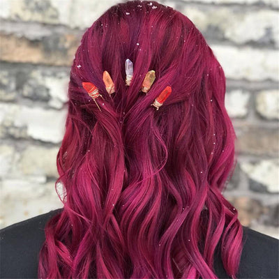 Olivenorma Handgefertigte Haarnadel mit Kristallfaden - image 2