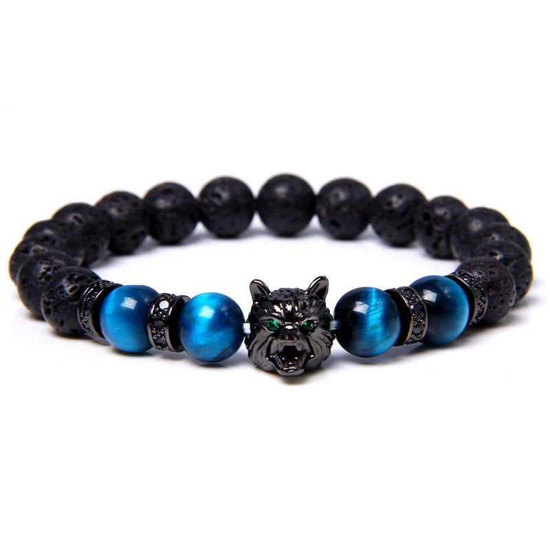 Olivenorma Lapislazuli Wolf Armband 