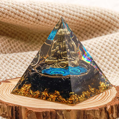 Olivenorma Obsidian Buddha Schutz Orgon Pyramide 