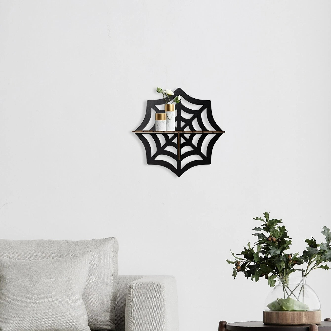 Olivenorma Spider Holzdisplay-Kerzenhalter Kristallregal