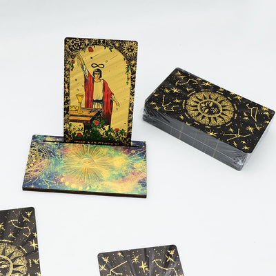 Olivenorma Schwarze Gold Waite Folie Goldene Tarot Deck Karten