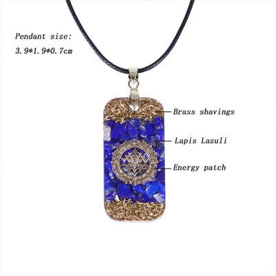 Olivenorma Bewusstsein erhöhen - Lapis Lazuli Orgone Energy Halskette 