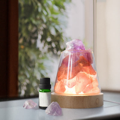 Vier Jahreszeiten - Ätherisches Öl Diffusor Kristall Aromatherapie Lampe - Amethyst - Minze - image 12