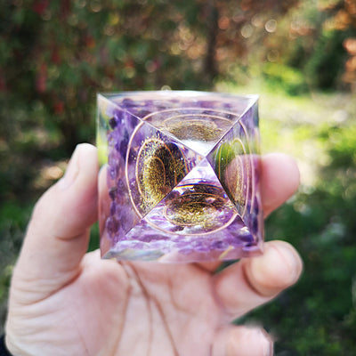 Olivenorma Amethyst Orgone Pyramide