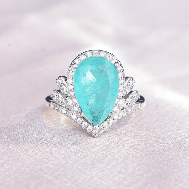 Olivenorma "Pure Love" - ​​Paraiba Turmalin Eleganter Ring 