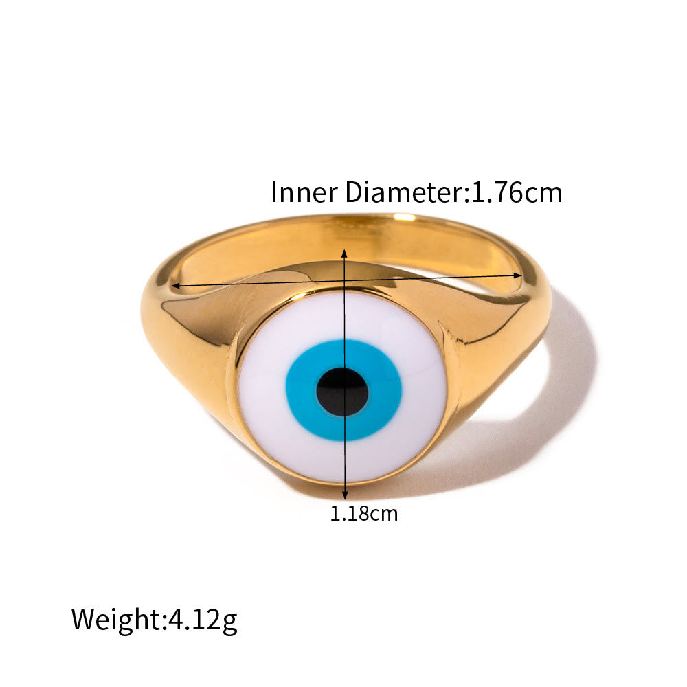 Olivenorma Verschiedene Böser Blick Kleber Gold Verstellbar Offene Ringe 