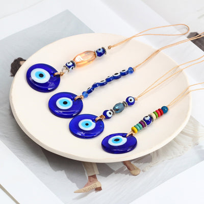 Olivenorma Blauer Glas-Evil Eye Autohänger Ornament