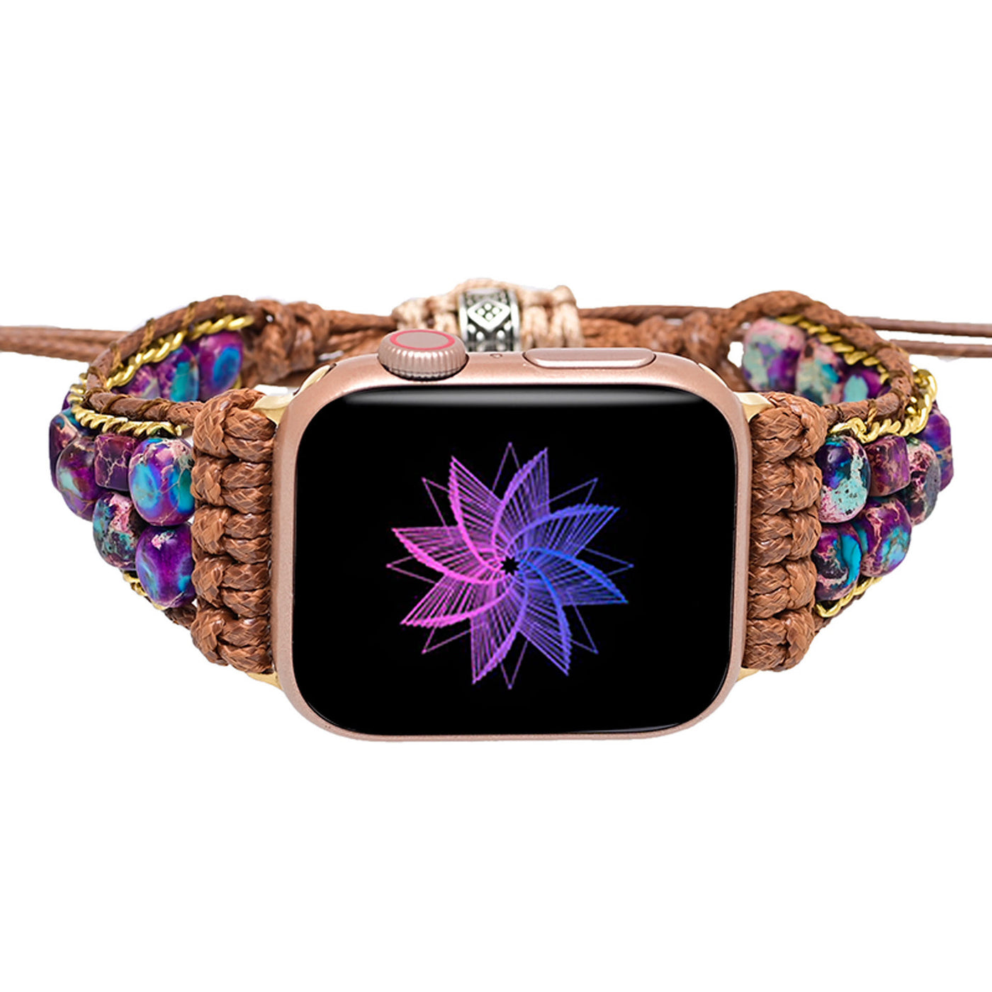 Olivenorma Blauer Kaiserstein Apple Watch Armband Wickelarmband