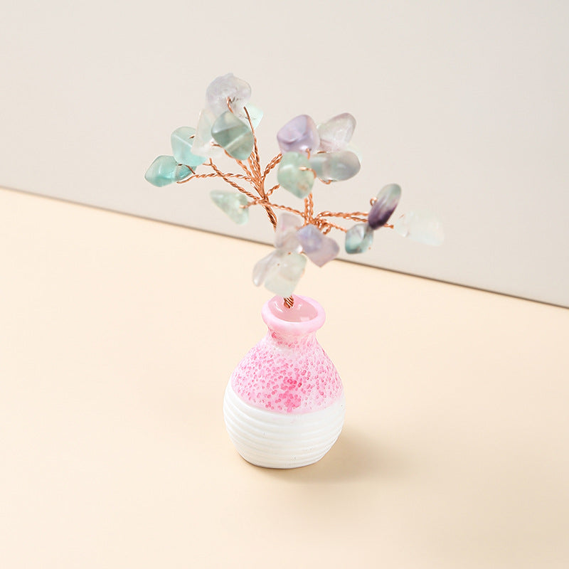 Olivenorma Crystal Gravel Vase Feng Shui Baum