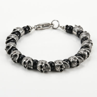 Olivenorma Armband aus natürlichem Tigerauge, handgefertigt, Edelstahl