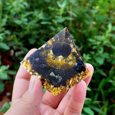 Olivenorma Obsidian Orgon-Pyramide