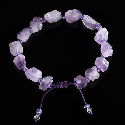 Natürlicher Amethyst-Heilungs-Edelsteinarmband