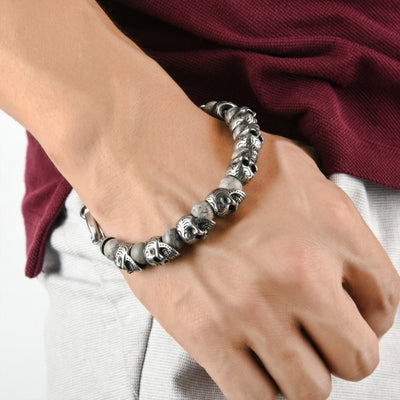 Olivenorma Armband aus natürlichem Tigerauge, handgefertigt, Edelstahl